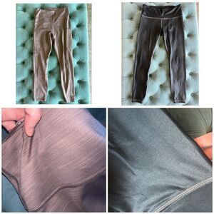 Athleta Elation Shimmer Black Size PS & Athleta Dusty Rose Pink Sz Small Legging